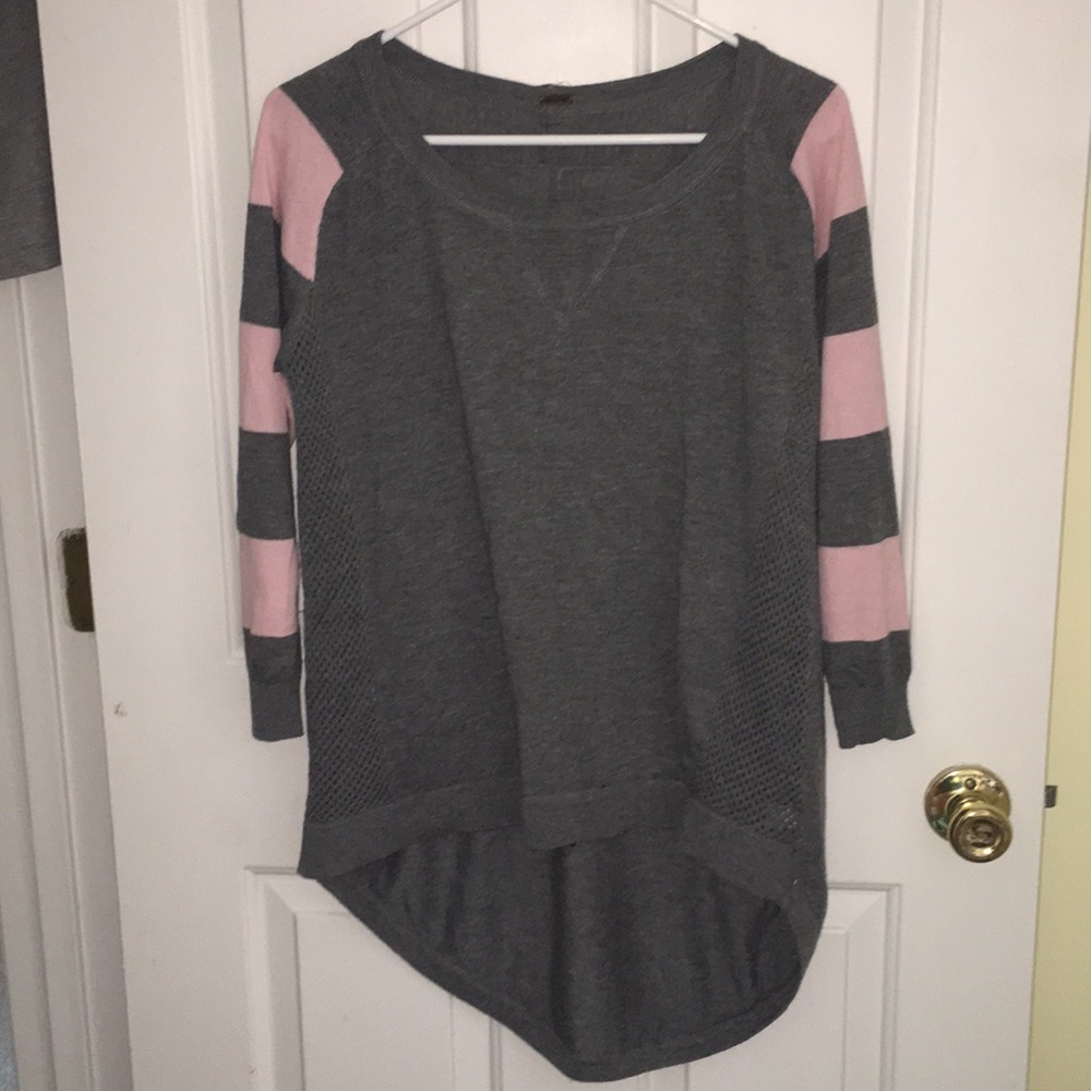 Grey and pink sweater